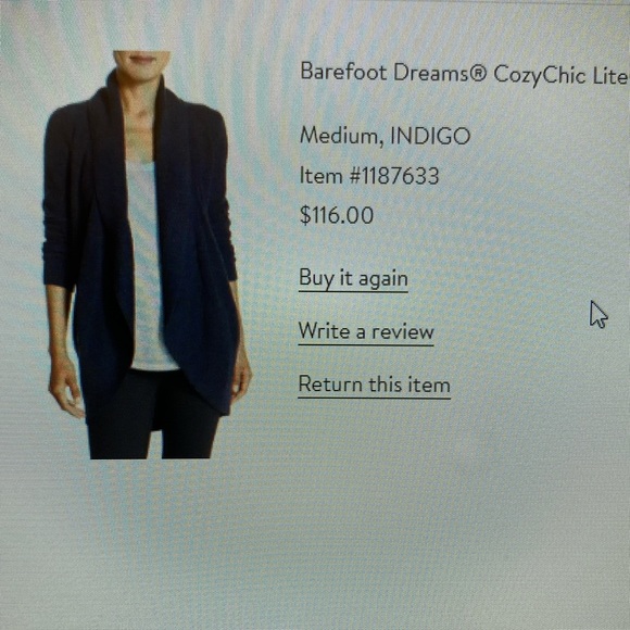 Barefoot dreams cozy chic lite cardigan - Picture 1 of 3